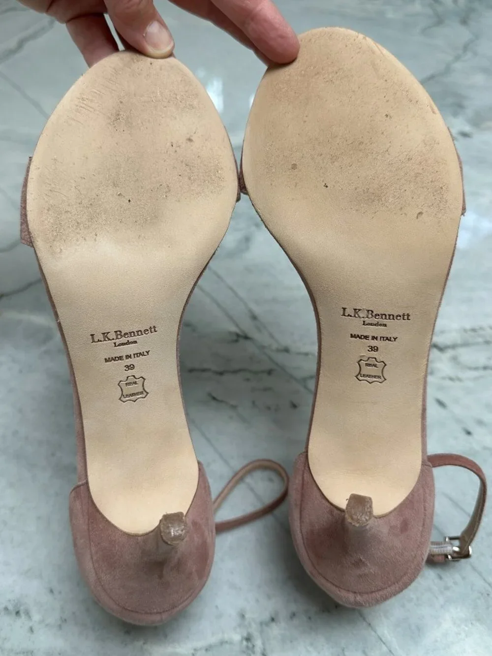 LK Bennett/ Valora Sandal/ Pink Suede w Crystals/ Size 39 (US-8.5) / Worn Once!